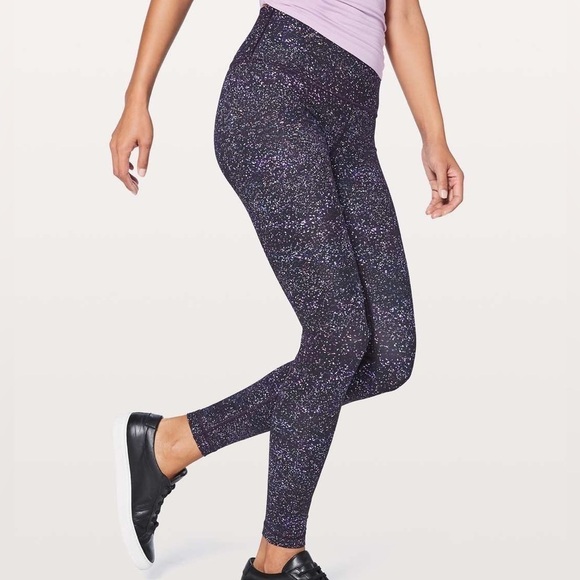 Lululemon Wunder Under Hi-Rise Tight 28" Crystalline Multi Galaxy Print Sz 4 - Picture 4 of 14